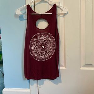 Burgundy tank